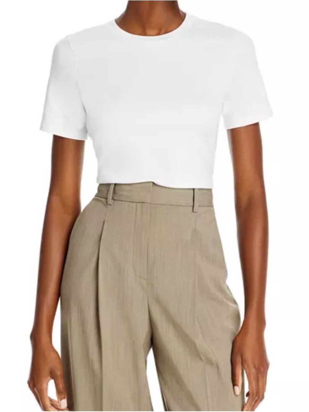 Theory Johnna Pima Cotton White Tee - Size P